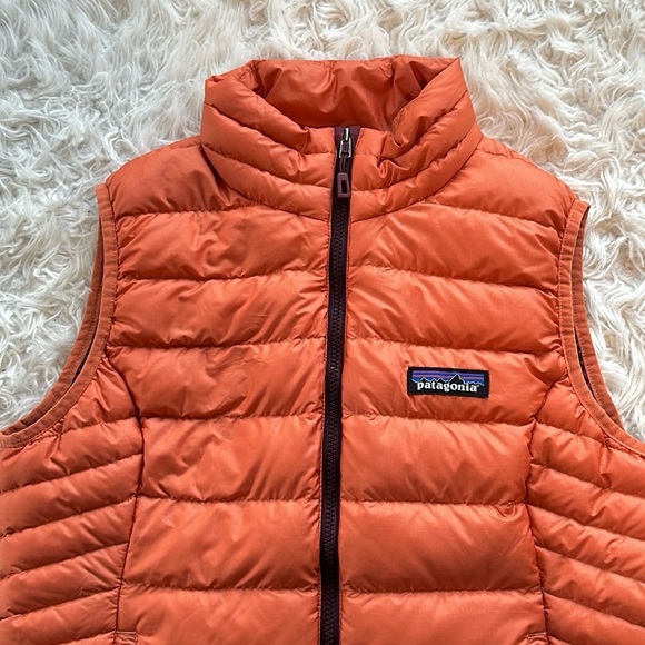Patagonia orange lightweight down sweater vest womens XS - Picture 2 of 10